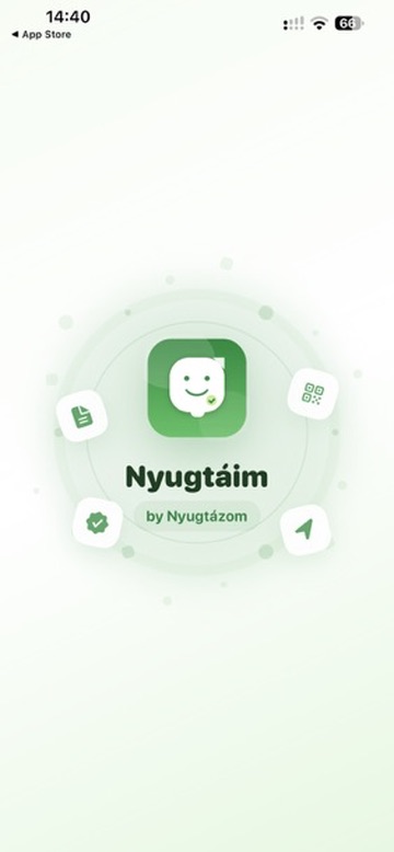 Nyugtáim alkalmazás indítóképernyő